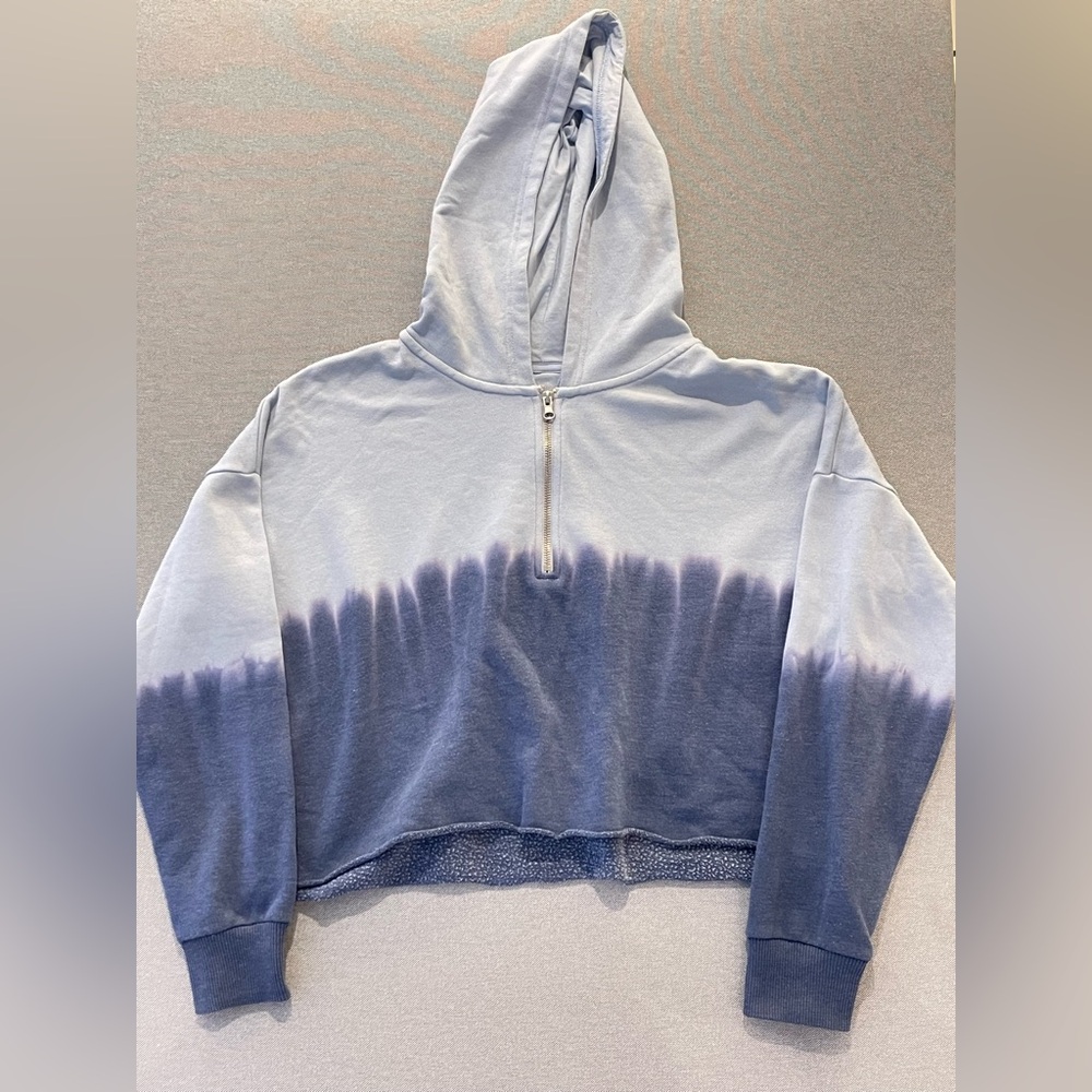 Aerie Blue Tie Dye‎ Cropped Half-Zip Hoodie (Women’s)